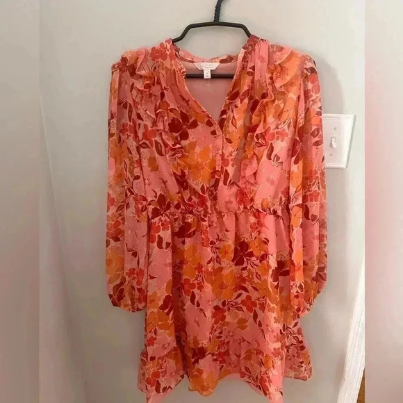 LC Lauren Conrad Floral Pink and Orange Dress - Picture 2 of 5